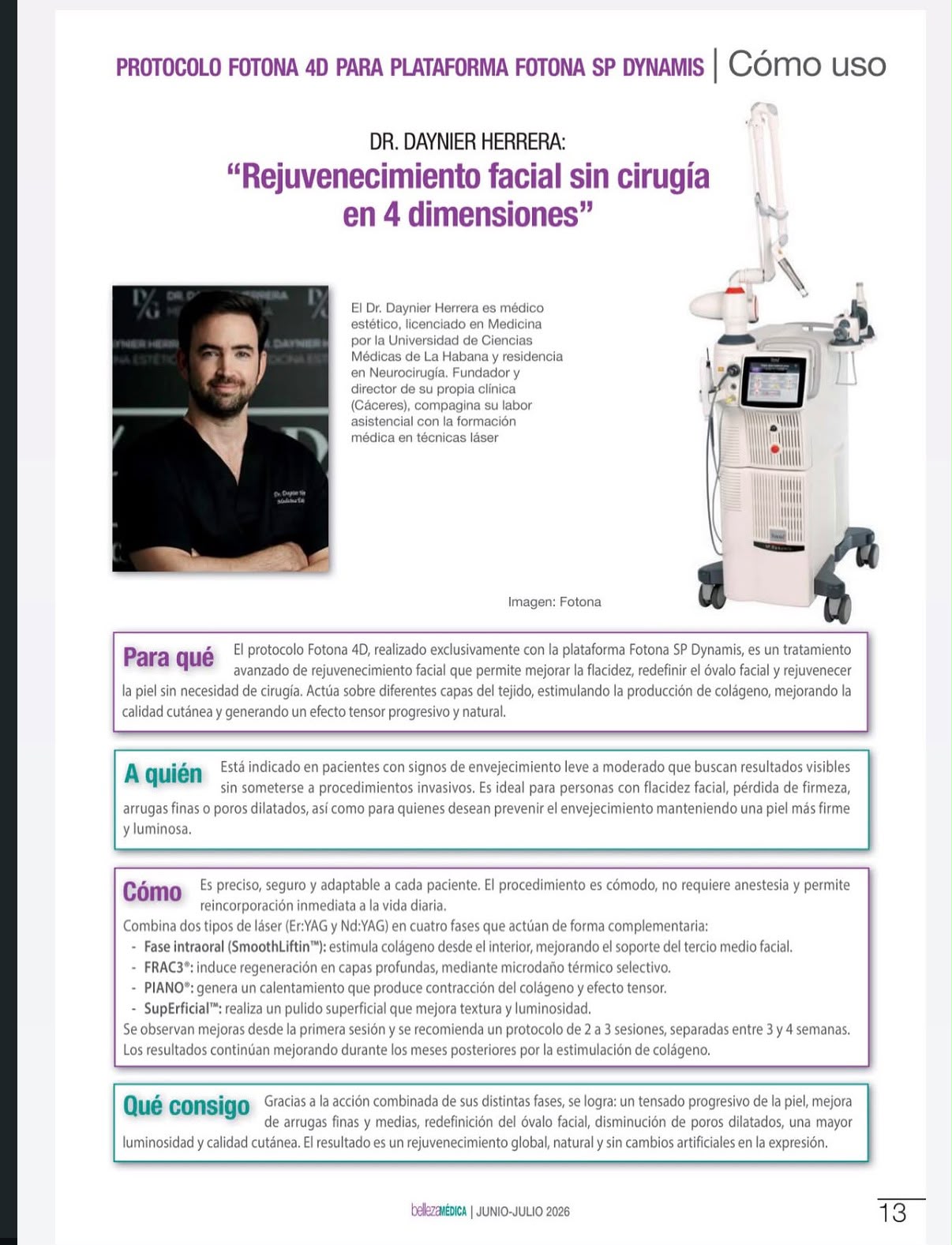 Entrevista en revista especializada